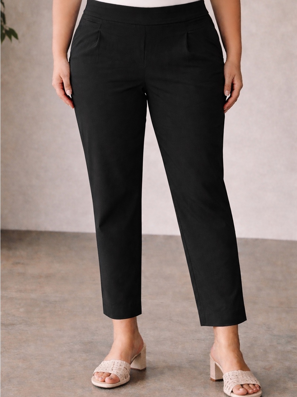 Zac & Rachel Black Straight-Leg Ankle Pants